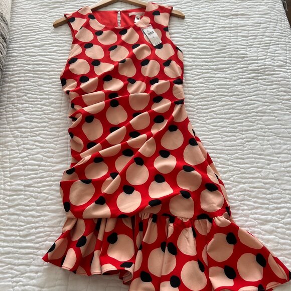 NWT Anthropologie Hutch Sleeveless Shirred Asymmetrical Ruffle-Hem Dress - Picture 5 of 5